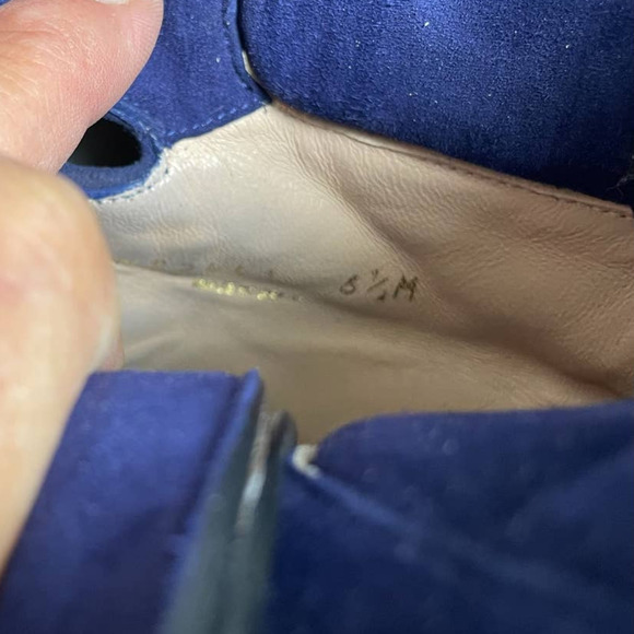 NWOT Stuart Weitzman Womens Lace-Up Shackleton Boots Size 6.5US Navy Blue - Picture 11 of 11